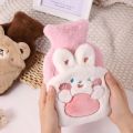 Bargain price Cute Hot Water Bottle Bag for Girls Rubber Plush Hand Warmer Heat Pack Warm Belly Instant Hot Pack Winter Water Heating Pad. 