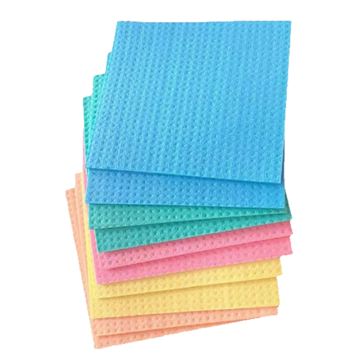 Reusable Dish Cloths Cellulose Sponge Cloth for Kitchen, Absorbent Cleaning Cloth, Multi Colors