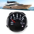 Oil Pressure Gauge 52MM/2in IP67 0-5BAR 0-73PSI Meter with Smart Alarm for Cars/Yachts/Boats. 