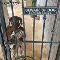 Beware of Dog Sign Beware Dog Sign Paw Print Gate Closed Durable Aluminum Warning Home Outdoor Outdoor Dog Sign. 