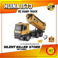 HUINA RTR 1573 1/14 RC Dumper Truck 2.4G Electric Remote Control Car Battery Light. 