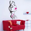 wall stickers Beauty Salon Wall Stickers Hand Manicure Nail Salon Beautiful Girl Face Wall Decal Art Posters Living Room Home Decoration. 
