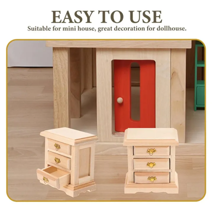2pcs%20Nightstands%20Night%20Stand%20Furniture%20Bed%20Table%20Decor%20Miniature%20Cabinet%20Night%20Table%20Cabinet%20Props%20Wood%20Cupboard%20Easy%20Install%20Easy%20to%20Use%20-%20Image%203