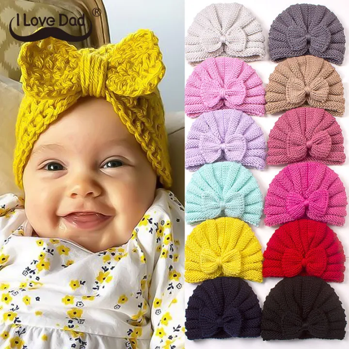 Baby%20Bow%20Hat%20Autumn%20Winter%20Knitted%20Baby%20Girl%20Beanie%20Elastic%20Kids%20Turban%20Hat%20Solid%20Color%20Infant%20Bonnet%20Newborn%20Cap%20-%20Image%205