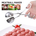 Stainless Steel Meatball Clips Meatballs Maker Tool Non Stick Stuffed Fish Ball Rice Ball Making Mold Kitchen Gadgets 1Pcs. 