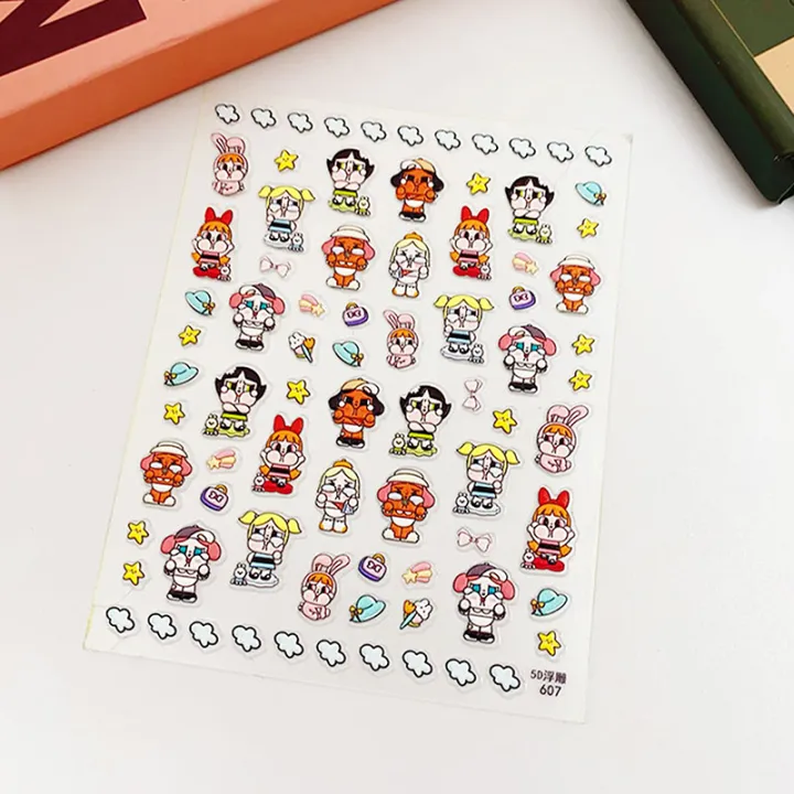 Cute%20Cartoon%20Bubble%20Mart%20Crybaby%20Nail%20Stickers%20Relief%20Nail%20Art%20DIY%20Decoration%20Embossed%20Nail%20Art%20Stickers%20Waterproof%20Stickers%20-%20Image%203