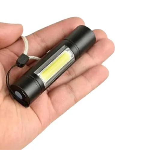 XPE COB LED Flashlight with Adjustable Focus - Compact Camping Torch with Pen Clip for Convenient Use, Ideal for Outdoor Activities and Emergency Situations