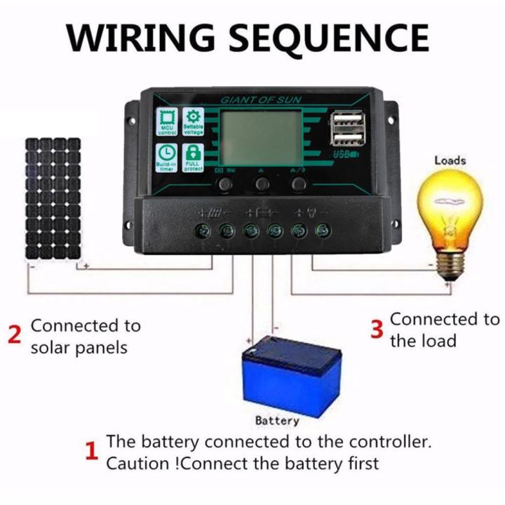 MPPT/PWM%20Solar%20Charge%20Controller%20Solar%20Panel%20Battery%20Intelligent%20Regulator%20Dual%20USB%20Port%20LCD%20Display%2010/20/30/40/50/60/100A%20-%20Image%204