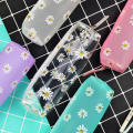 School Pencil Box Student Stationery Bag Daisy Gift Pencil Box Minimalist Stationery Bag TPU Stationery Bag Transparent Stationery Bag. 
