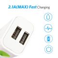 USB Wall Charger for Samsung Xiaomi Dual Port 2A Output Travel Plug Power Adapter Compatible for Phone EU/US Plug. 