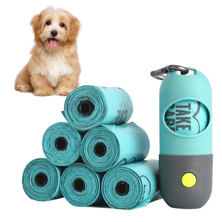 SF Pet Waste Bag Dispenser With LED Light Cats Dogs Portable Garbage Holder Pet Poop Bag Storage Box Carrier Dog Poop Bags Dog Supplies