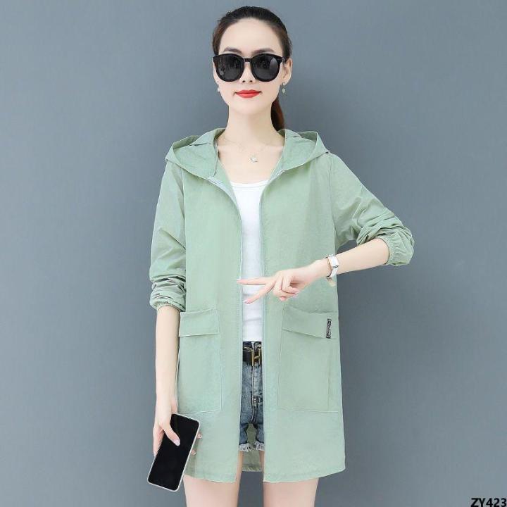 Sun%20Protection%20Korean%20Sun%20Protection%20UV%202024%20Mid-Length%20Clothing%20Women's%20Thin%20Loose-Clothes%20Anti-New%20plus%20Size%20Coat%20Summer%20-%20Image%204