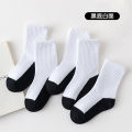 Bracelets Campus white socks autumn and winter children's gray bottom medium white sports student socks solid color men's and women's big children's long tube wholesale. 