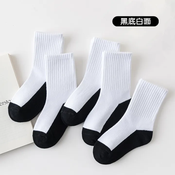 Bracelets%20Campus%20white%20socks%20autumn%20and%20winter%20children's%20gray%20bottom%20medium%20white%20sports%20student%20socks%20solid%20color%20men's%20and%20women's%20big%20children's%20long%20tube%20wholesale%20-%20Image%203