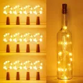 LED Decorative Bottle Lights with Cork & String Lights - LED Lights in Wine Bottle Wine bottle with fairy light inside - battery LEDs Cork Lights for Wine Bottles Battery (Included) Powered Fairy Mini String Lights for DIY Jar Lighting Indoor Bedroom Part. 
