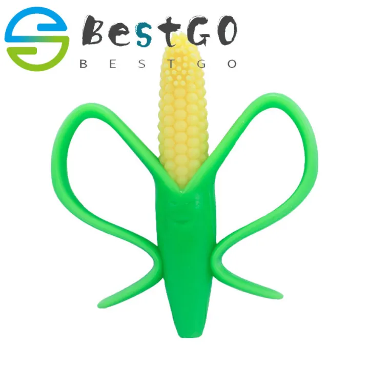 Baby Silicone Teether Training Toothbrush BPA Free Banana Corn Toddle Teething Chew Toys For Infant Chewing Newborn Safe Gifts