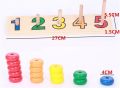 New Wooden Toy Baby Toy Montessori Counting Disks Stacking Sorting Board Building Early Childhood Education Preschool Kids Gifts. 