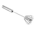 Egg Whisk, Stainless Steel Hand Push Whisk Blender for Home Egg Beater Milk Hand Push Mixer Stirrer - Kitchen Utensil for Blending, Whisking, Beating Stirring-Egg beater. 