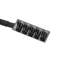 5-Port 4-Pin PC PWM CPU Cooling Fan Splitter Hub Adapter Braided Cable Black GB. 