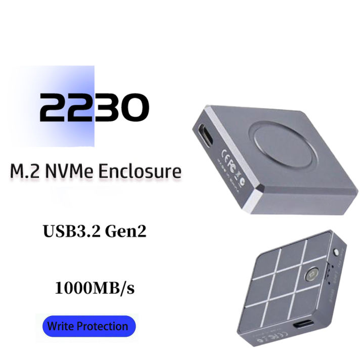 2230 NVMe SSD Enclosure, PCIe USB3.2 10Gbps Aluminum M.2 Case Portable ...
