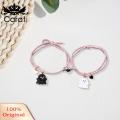 Carat Love Heart Magnet Suction Bracelet Ghost Pendant Couple Bracelet Halloween Jewelry Gift for Men Women. 