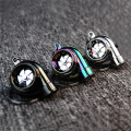 Car Turbo Spinner Keychain with Real Sound and LED Light Mini Turbocharger Key Chain for Car Keys Replacement ,A. 