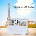 iFlashDeal Clock Alarm Clock Digital LCD Alarm Clock Big Screen LED Digital Alarm Clock Backlight Electric Alarm Clock Temperature Humidity Calendar Display Clock Smart Backlight Alarm Clock Table Clock Weekday Weekend Mode Snooze Alarm Clock 12/24Hr Cloc. 
