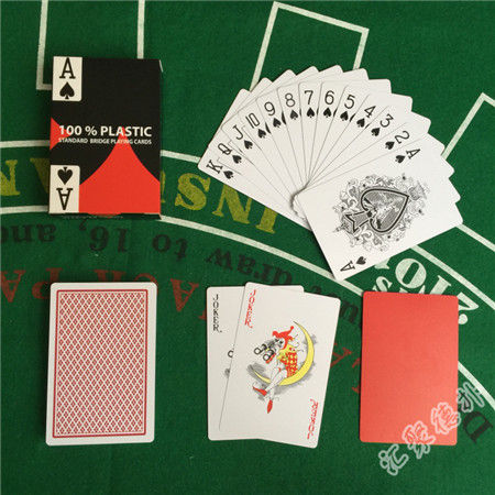 【The Timber Loft】New 2 sets / Lot 2 Colors Of Red And Blue PVC Poker Cards Waterproof Entertainment baccarat Texas Hold'em Poker Game Yernea