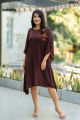 Galleria Factory Single Shade Poncho Style Kaftan Tops ( Brown). 
