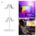 Game Controller Holder Stable Base Headset Hanger for Gaming Headset 2 Tier White. 