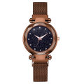 Lazy Starry Sky Surface Watch for Women Milan Strap Quartz with Magnet.