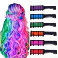Mini Hair Chalk Comb Highlight Stripe Color Temporary 6/1pcs Color Hair Dye Marker Washable Disposable Hair Color Dye for Women. 