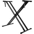 Adjustable Keyboard Stand Double Braced X Style Digital Piano Stand with Locking Straps for 61 76 88 Keys with Pull Lock - Organ Stand piano stand. 