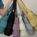 Large Capacity Bag Female Summer KoreainsSimple Versatile Handheld Shoulder Bag College Students Class Commuter Tote. 
