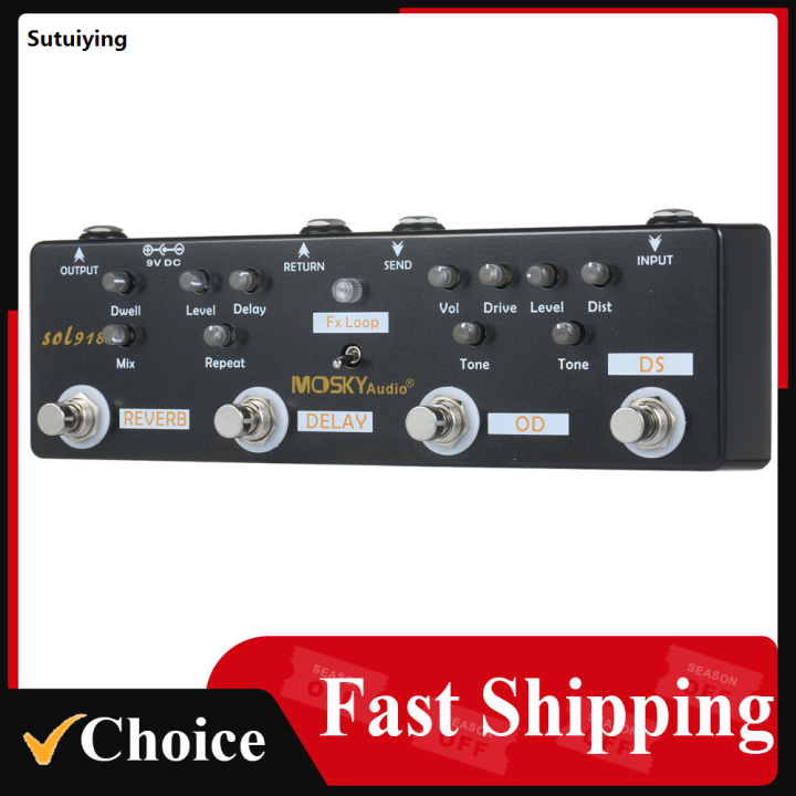 Wenefang MOSKY SOL918 5-in-1 Multi Effect Pedal Combined Effect Guitar ...