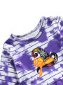 Choopy sea-Toddler Girl Halloween Dress, Cute Long Sleeve Cartoon Print A-Line Tulle Tutu Dress. 