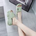 【ZIME】2024 Summer New Thick Bottom Platform Heel Korean Style Slippers Outdoor Women's Sandals Fashion Women's Slippers Women's Shoes Fashion Shoes. 
