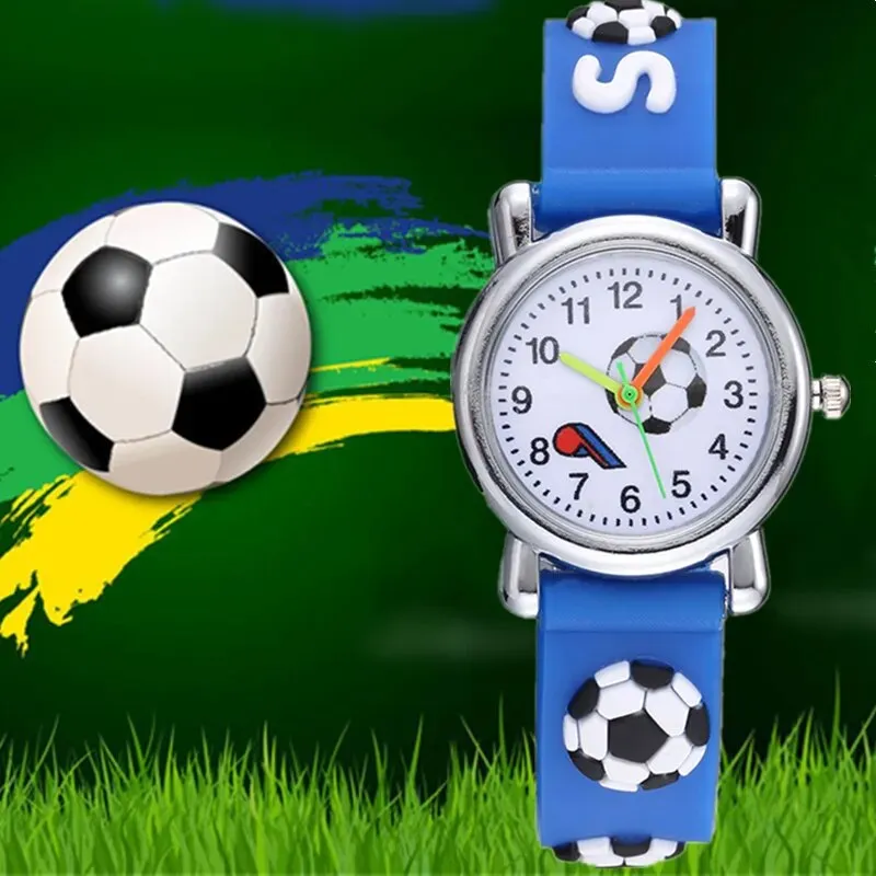 Cute Football Cartoon Kids Watches Soccer Children s Quartz Watch Soft Watchband Creative Boys Girls Watch Gift Clock Daraz.lk