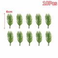 10PCS Christmas Pine Branches / Pine Stems Christmas Tree Ornament / Artificial Greenery Plants Home Decors / New Year Party Supplies / DIY Garland Crafts Bouquet Leaves. 