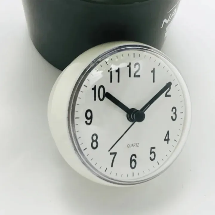 wall clock Mini Sucker Wall Clock Bathroom Anti-Fog Waterproof 7cm ...