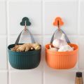 Hangable Sundries Holding Bin Space-saving Storing Container Cosmetic Toiletry Utensils Box Large Capacity  with Hook Fruit Vegetable Storage Basket. 