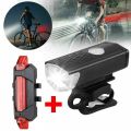 USB Rechargeable Bike Light Set Front Light with Taillight Easy to Install 3 Modes Bicycle Accessories for the Bicycle. 