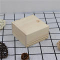 Wooden Box Unfinished Storage Box with Slide Top Natural Candlenut Card Keeper Wood Jewelry Box for Storage and Home Decoration. 