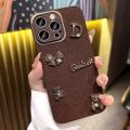 Sroof Case For Huawei Nova 7 8 Pro 9 SE Honor 9X Mate 30 Leather patterned bear doll  Lens Protector Soft Silicone Phone Case Back Cover. 