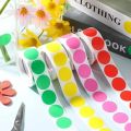 New 19mm Round Color Coding Labels Coated Paper Waterproof Adhesive Stickers Adhesive Backing Classification Mark Color Round Stickers Gift Seal. 