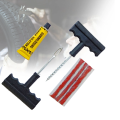 Car Tubeless Tire Repair Tools Tyre Puncture Repair Plug Kit Needle Patch Fix Tool Cement Useful Sets. 