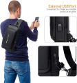 Best Men's Multifunction Anti-theft USB Shoulder Bag Man Crossbody Cross body Travel Sling Chest Bags Pack Messenger Pack For Male. 