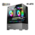 Armaggeddon Aquaron DUPLEX ONE MATX Dual Chamber PC Gaming Case / 3 ARGB Fans Included. 