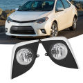 1pair Fog Lights Kit 81481 02340 Front Bumper Fog Lamp With Chrome Cover Wiring Switch for Toyota Corolla 2014 to 2016. 