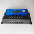 PWM Solar Charge Controller 12V/24V PWM 10A 30A with Adjustable LCD Display Timer Setting. 